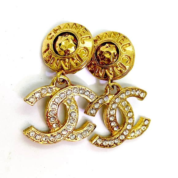 🚫SOLD🚫CHANEL Large Vintage Crystal Bling CC Clip - Picture 2 of 8